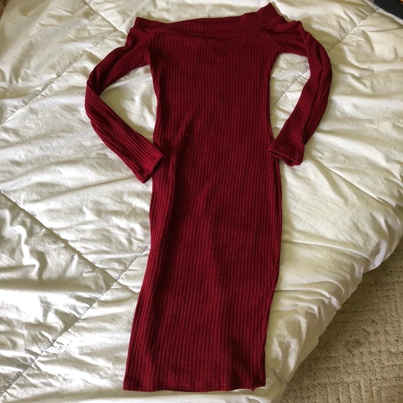 Dresses & Skirts - Red Off The Shoulder Dress